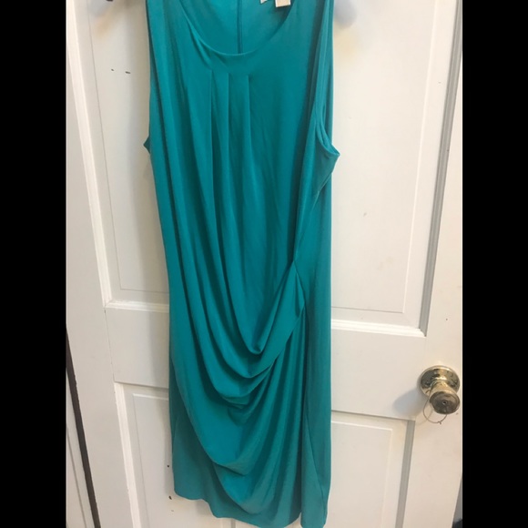 teal jersey dress